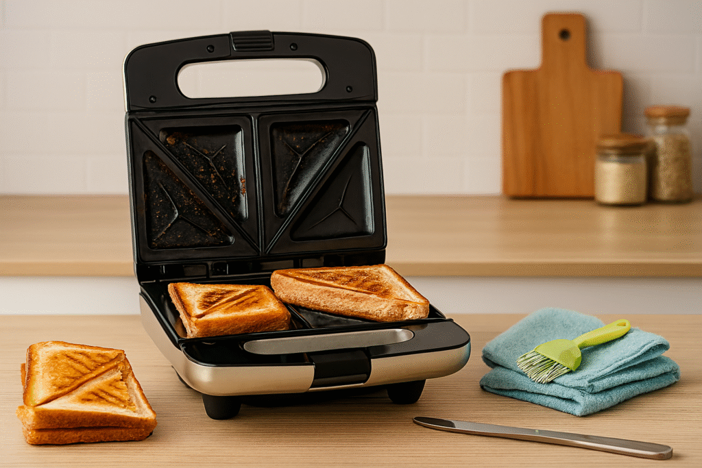 علت چسبیدن اسنک به ساندویچ ساز و نحوه ی تمیز کردن آن