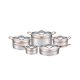 سرویس قابلمه ۱۰ تکه عرشیا مدل Arshia Stainless Steel Cookware Set رزگلد